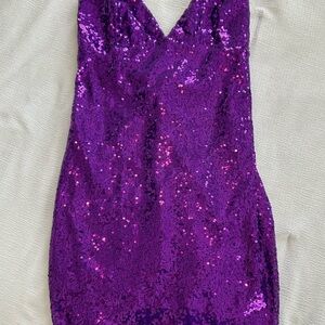 Purple Sequin Dress